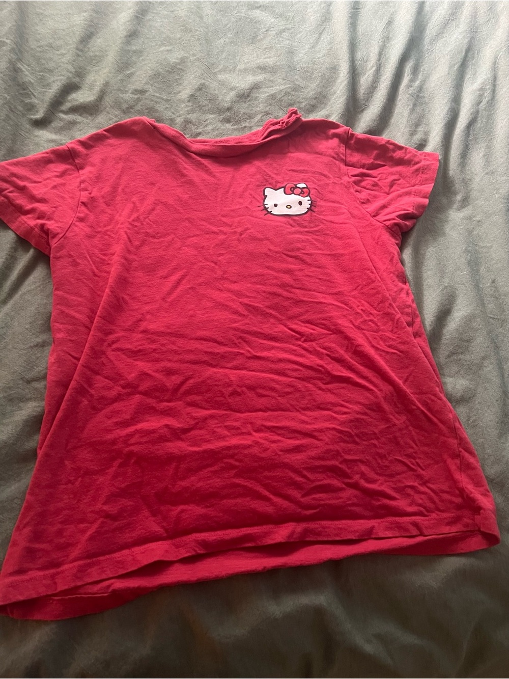Hello Kitty Hot Pink Short Sleeve Tee with Chest Graphic